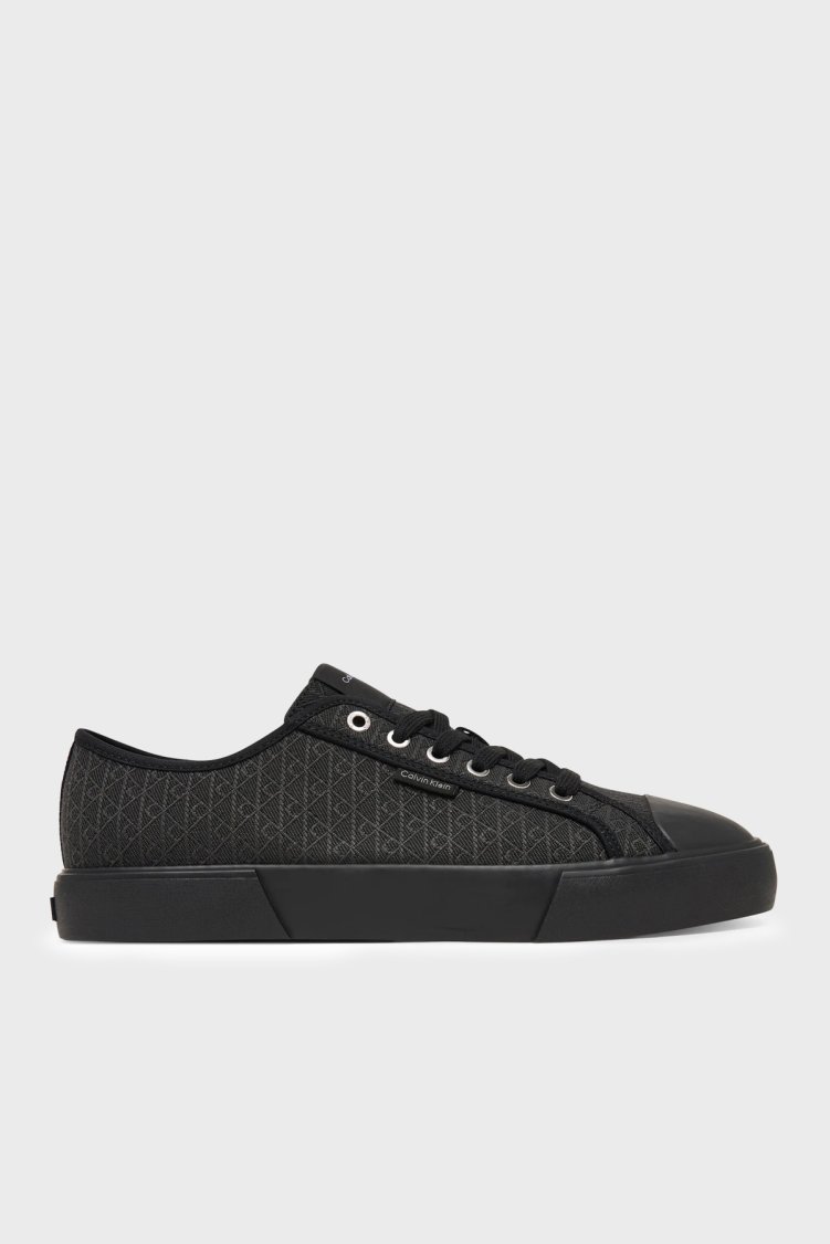 Calvin Klein Logolu Sneaker Erkek Ayakkabı HM0HM02122 0GT SİYAH - Calvin Klein