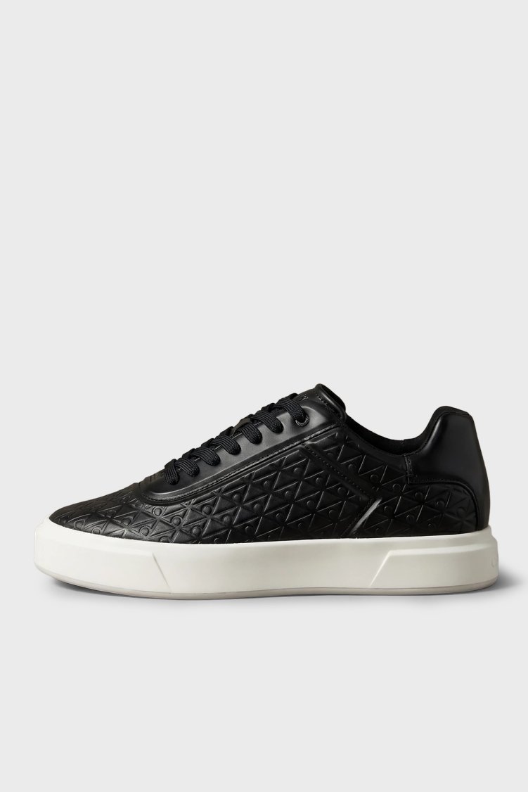 Calvin Klein Logolu Sneaker Erkek Ayakkabı HM0HM02132 00W SİYAH-EKRU - Calvin Klein (1)