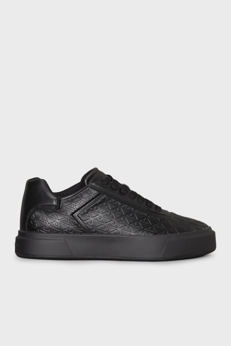 Calvin Klein Logolu Sneaker HM0HM021320GT Erkek Ayakkabı HM0HM02132 0GT SİYAH - Calvin Klein