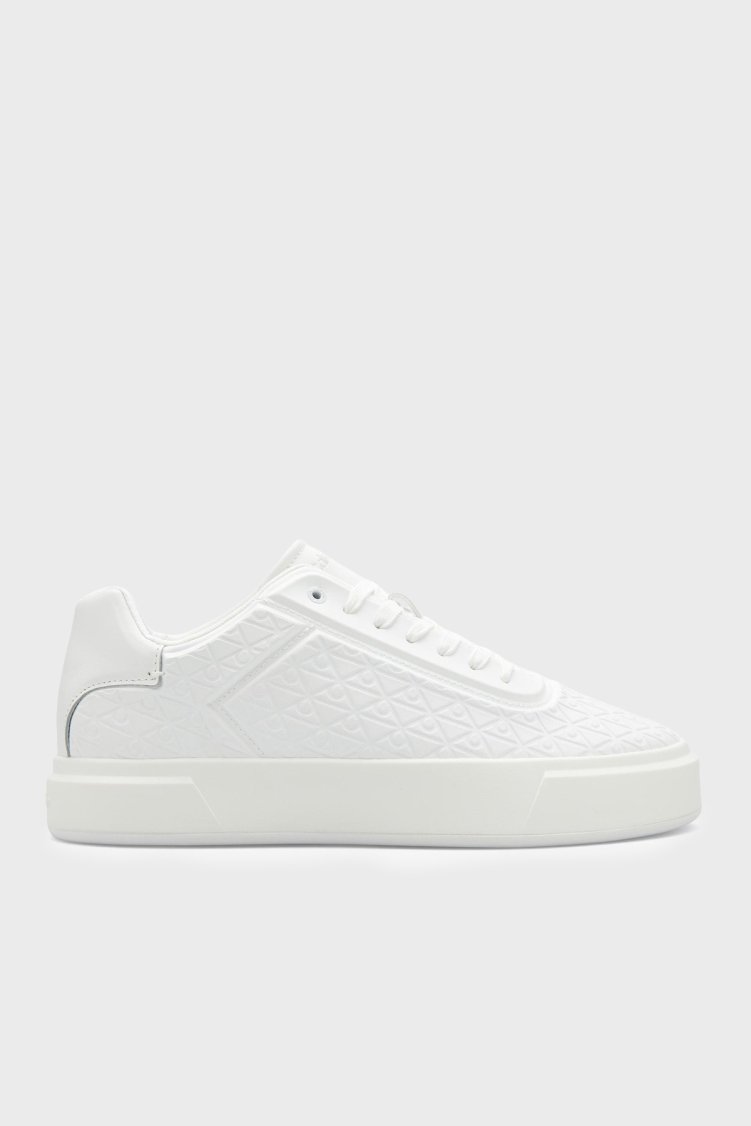 Calvin Klein logolu Sneaker HM0HM021320LB Erkek Ayakkabı HM0HM02132 0LB BEYAZ - Calvin Klein