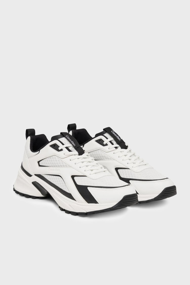 Calvin Klein Logolu Sneaker HM0HM0215401W Erkek Ayakkabı HM0HM02154 01W BEYAZ SİYAH - Calvin Klein (1)