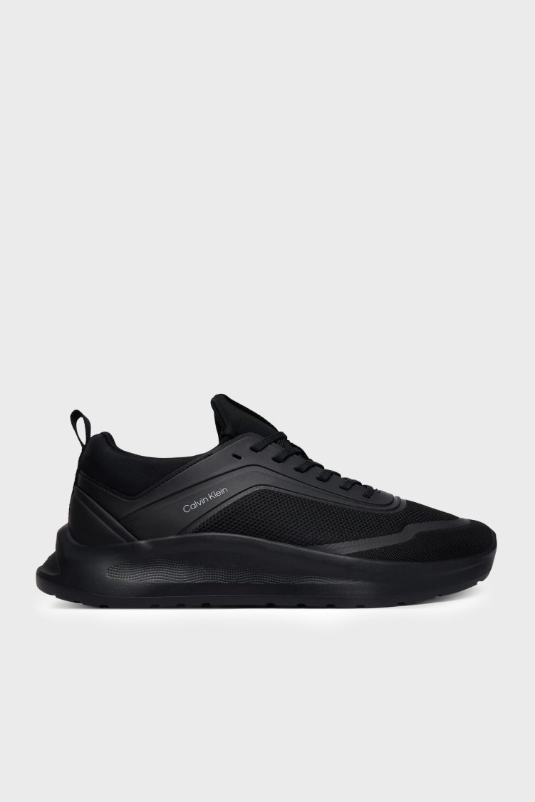 Calvin Klein Logolu Sneaker HM0HM021640GJ Erkek Ayakkabı HM0HM02164 0GJ SİYAH - Calvin Klein