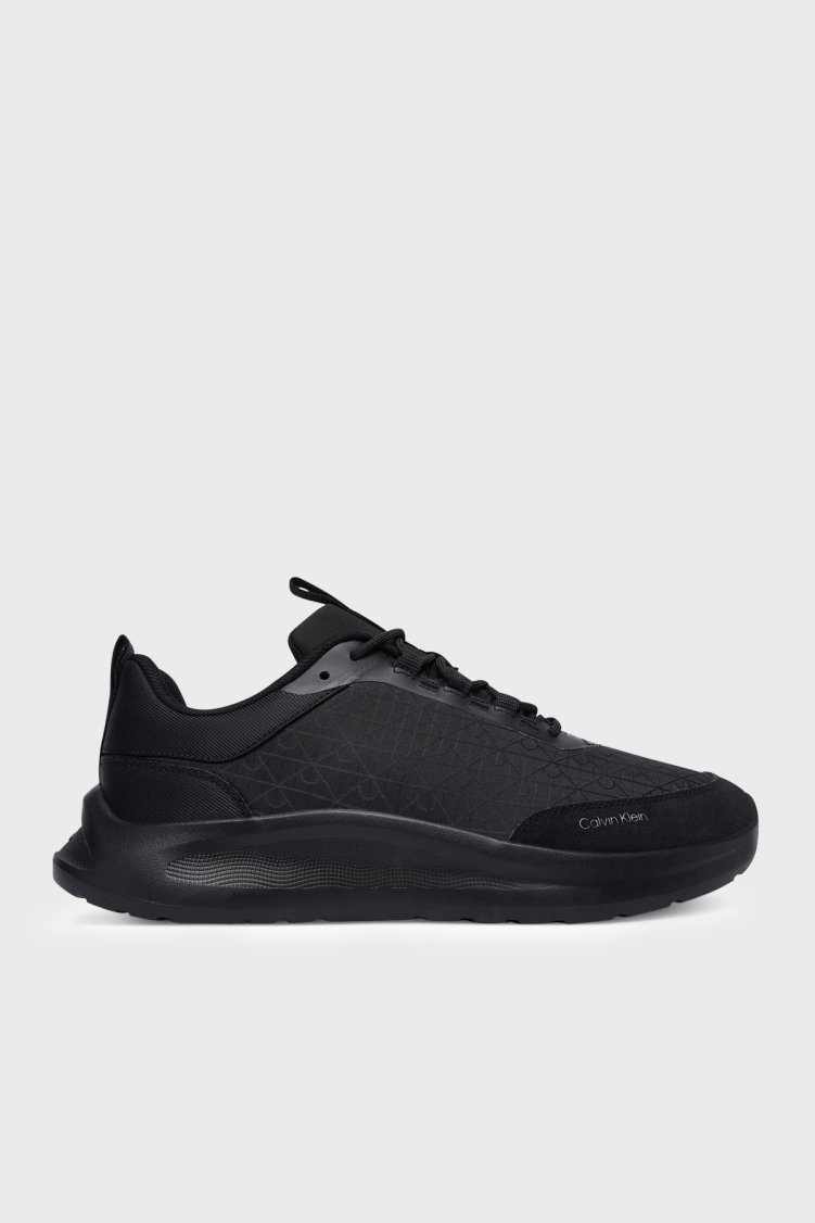 Calvin Klein Logolu Sneaker HM0HM023430GJ Erkek Ayakkabı HM0HM02343 0GJ SİYAH - Calvin Klein