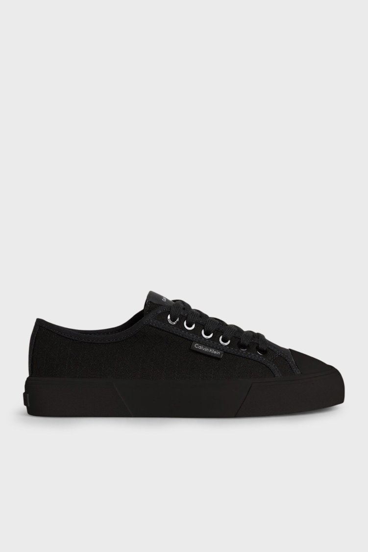 Calvin Klein Logolu Sneaker HW0HW03142 Kadın Ayakkabı HW0HW03142 0GJ SİYAH - Calvin Klein
