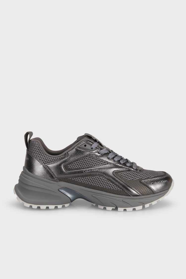 Calvin Klein Logolu Sneaker HW0HW032510IQ Kadın Ayakkabı HW0HW03251 0IQ Gri - Calvin Klein