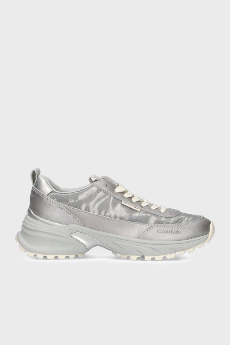 Calvin Klein Logolu Sneaker Kadın Ayakkabı HW0HW02999 PE6 GRİ - Calvin Klein