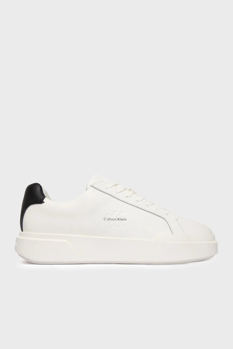 Calvin Klein Logolu Sneaker YM0YM0134406X Erkek Ayakkabı YM0YM01344 06X SİYAH - Calvin Klein