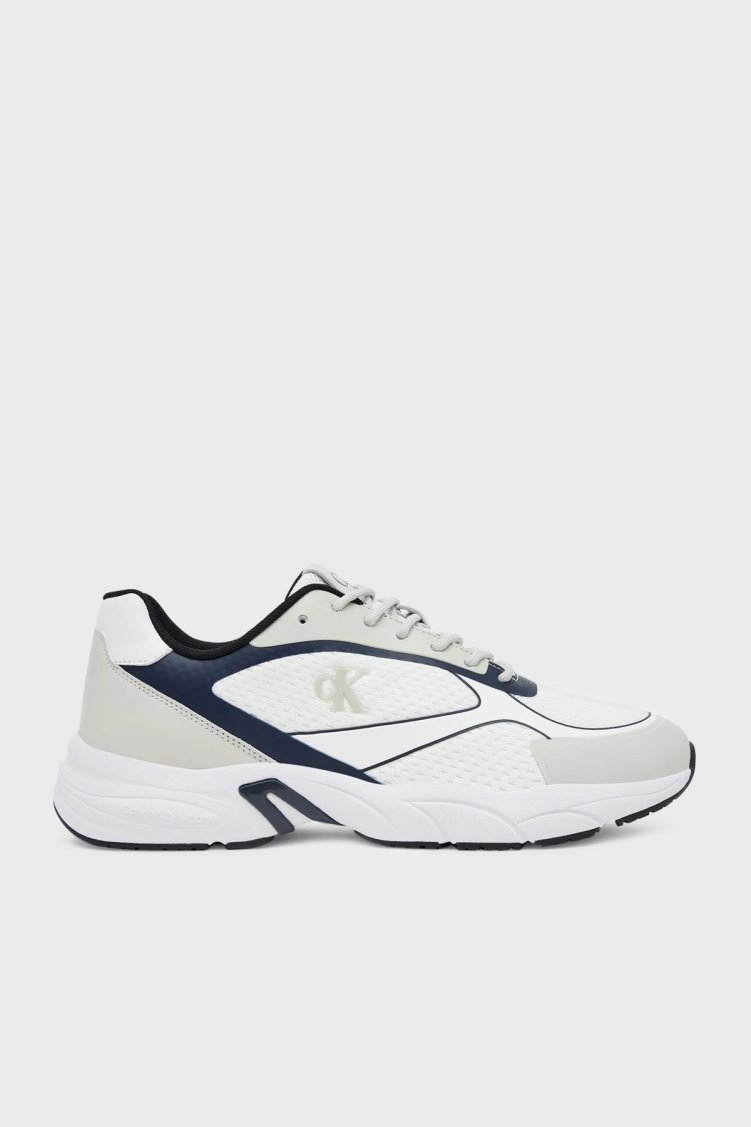 Calvin Klein Logolu Sneaker YW0YW0188702X Kadın Ayakkabı YW0YW01887 02X BEYAZ-LACİVERT - Calvin Klein