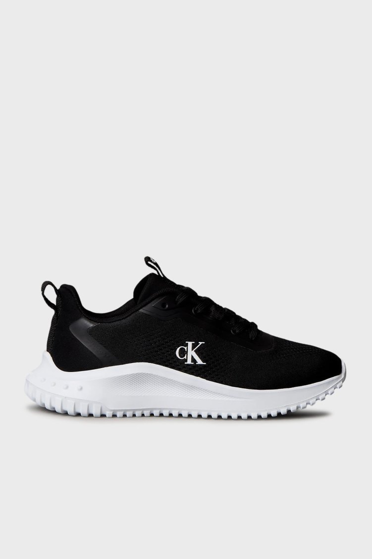 Calvin Klein Logolu Sneaker YW0YW019920GM Bayan Ayakkabı YW0YW01992 0GM SİYAH-BEYAZ - Calvin Klein