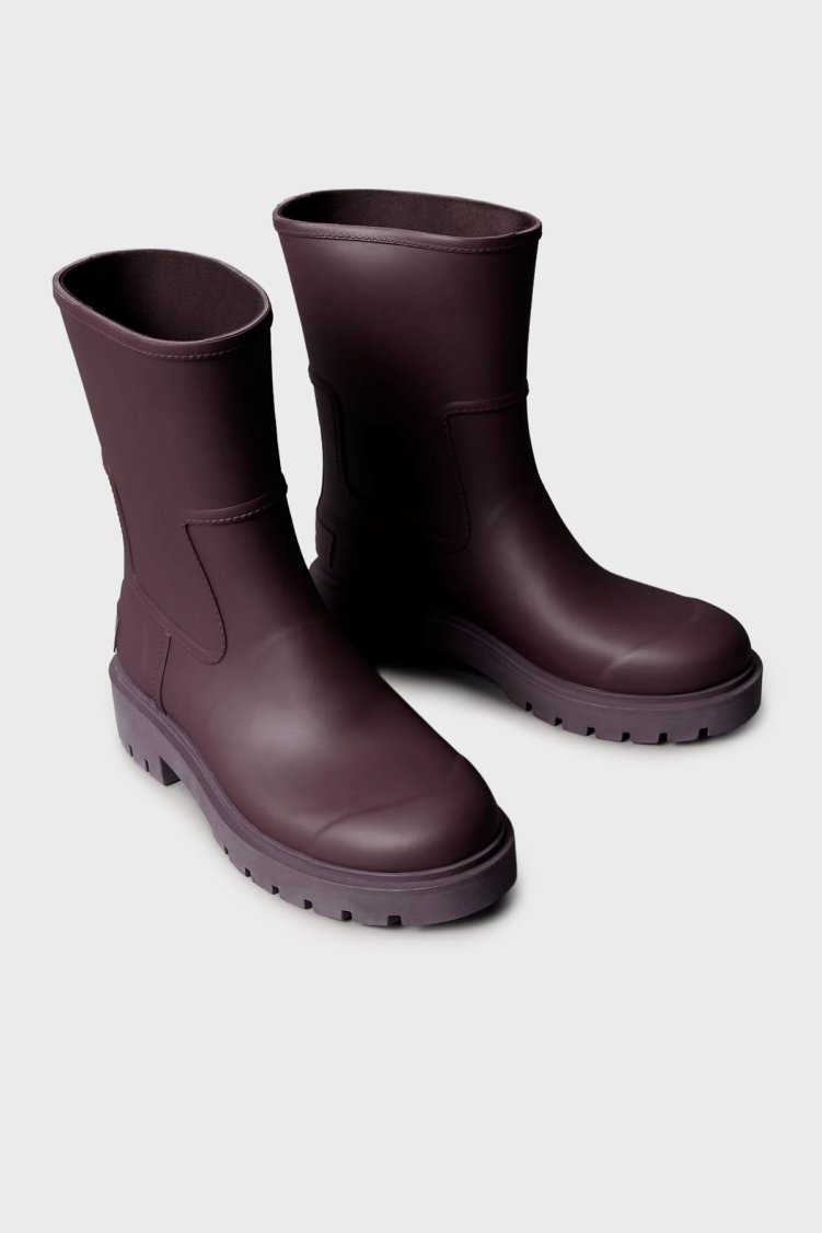 Calvin Klein Logolu Suya Dayanıklı YW0YW02004VH2 Bayan Bot YW0YW02004 VH2 BORDO - Calvin Klein (1)