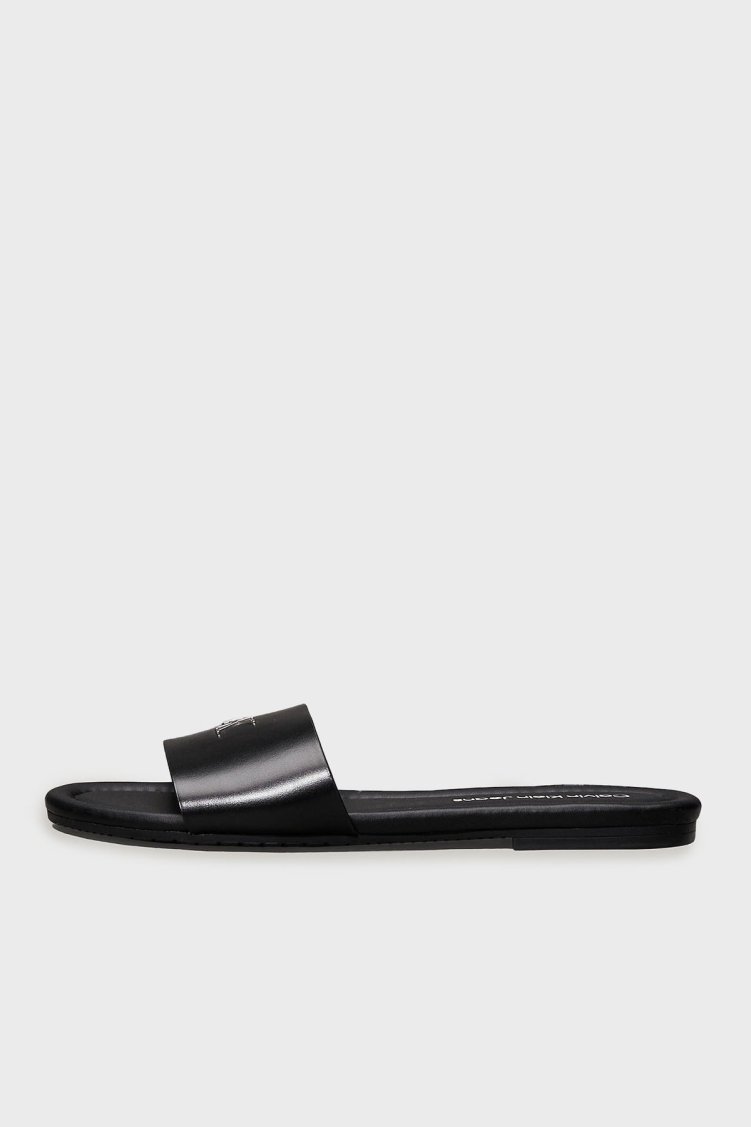 Calvin Klein Logolu Tek Bant YW0YW016970GJ Bayan Terlik YW0YW01697 0GJ SİYAH - Calvin Klein (1)