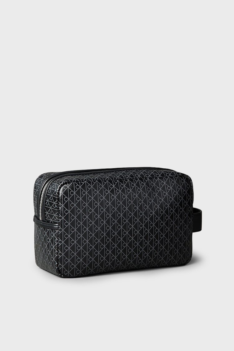 Calvin Klein Logolu Tek Saplı LV04D1082GUB1 Erkek Traş Çantası LV04D1082G UB1 SİYAH - Calvin Klein (1)