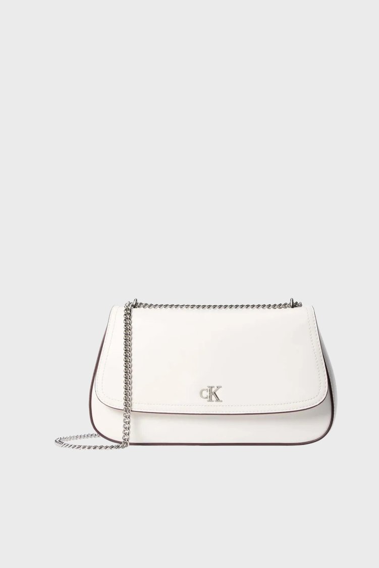 Calvin Klein Logolu Zincir Askılı LV04F3171G4LX Kadın Çanta LV04F3171G 4LX BEYAZ - Calvin Klein
