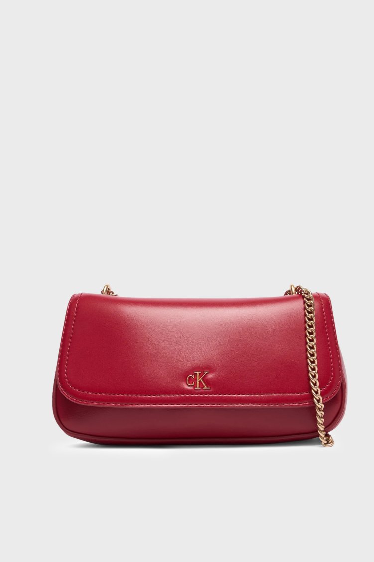 Calvin Klein Logolu Zincir Askılı LV04F3172GXLL Kadın Çanta LV04F3172G XLL BORDO - Calvin Klein