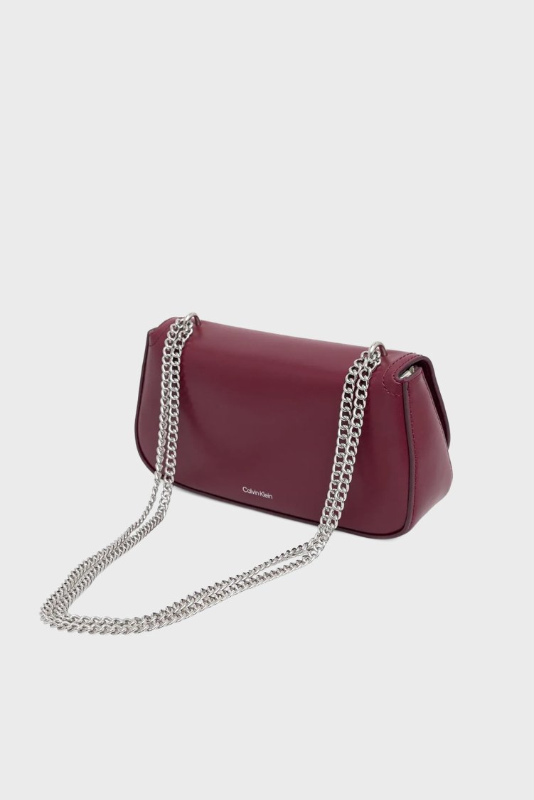 Calvin Klein Logolu Zincir Askılı LV04F3172GZ1K Bayan Çanta LV04F3172G Z1K BORDO - Calvin Klein (1)