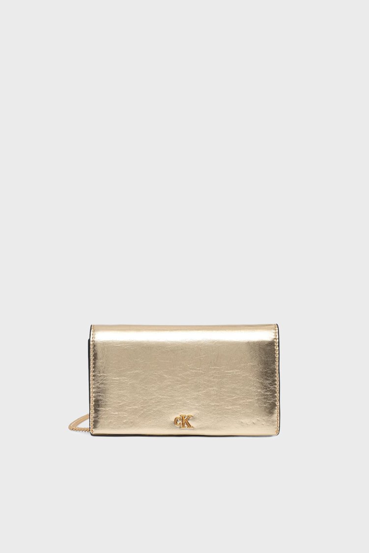 Calvin Klein Logolu Zincir Askılı LV04F3320G3JG Bayan Cüzdan LV04F3320G 3JG GOLD - Calvin Klein
