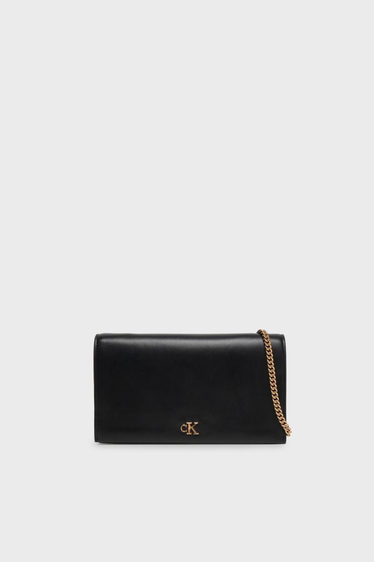 Calvin Klein Logolu Zincir Askılı Portföy LV04F3319GUB1 Bayan Cüzdan LV04F3319G UB1 SİYAH - Calvin Klein