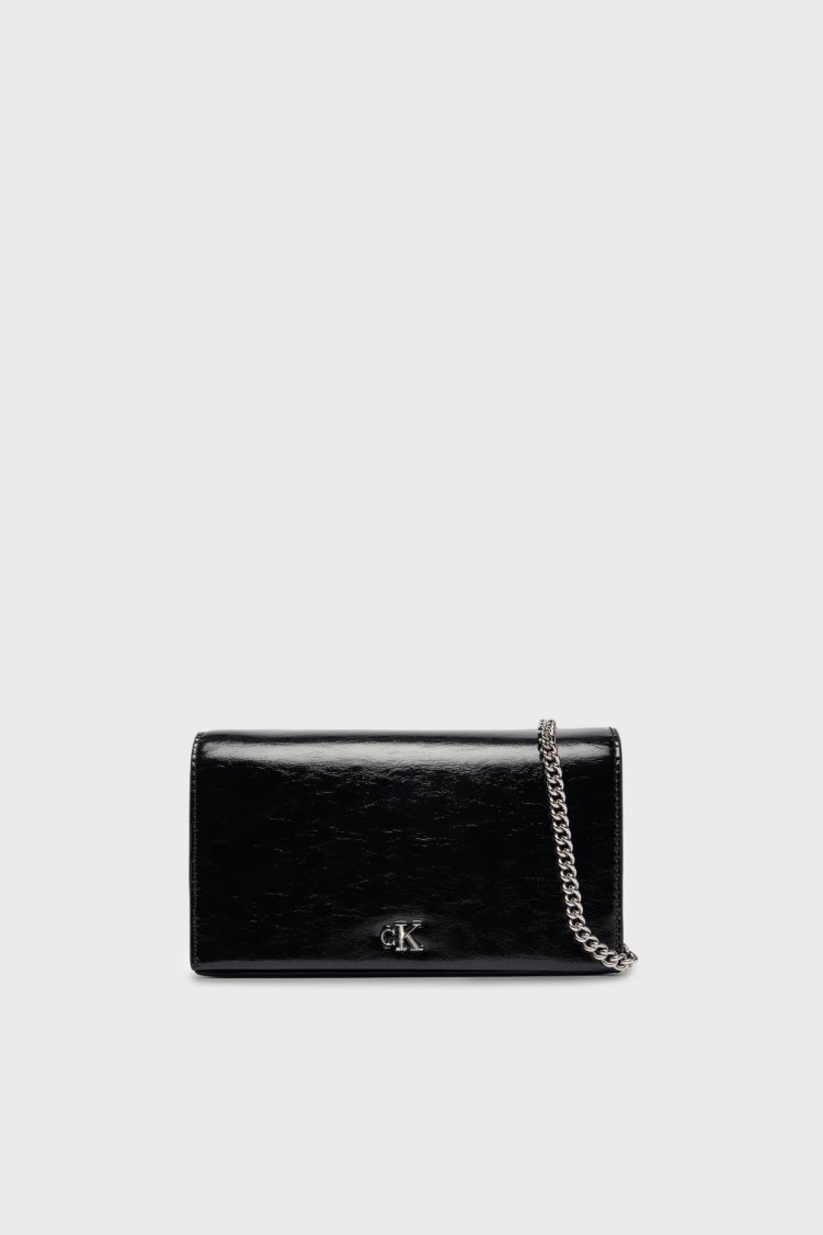 Calvin Klein Logolu Zincir Askılı Portföy LV04F3320GUB1 Bayan Cüzdan LV04F3320G UB1 SİYAH - Calvin Klein