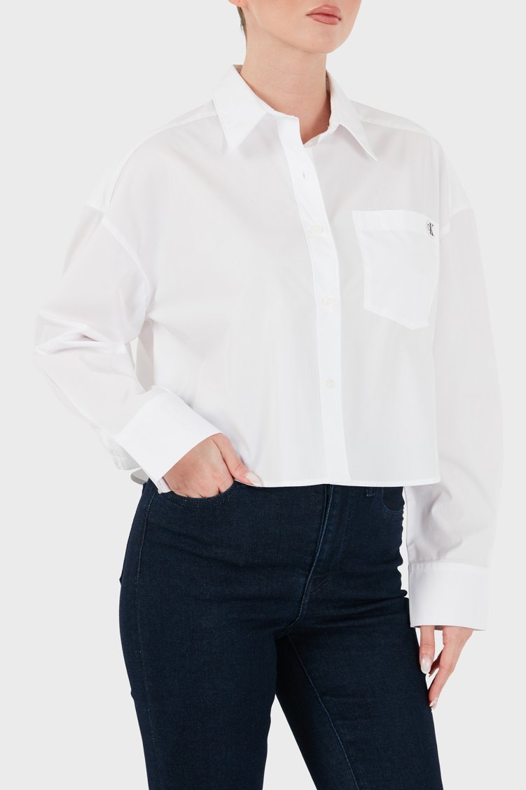 Calvin Klein LV047F104GYAA Kadın Gömlek LV047F104G YAA Beyaz - Calvin Klein (1)