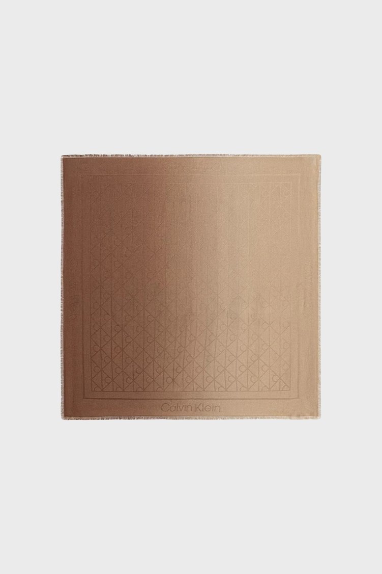 Calvin Klein Modal Logolu 70 x 70 cm LV04F9027GPBE Kadın Şal LV04F9027G PBE BEJ - Calvin Klein
