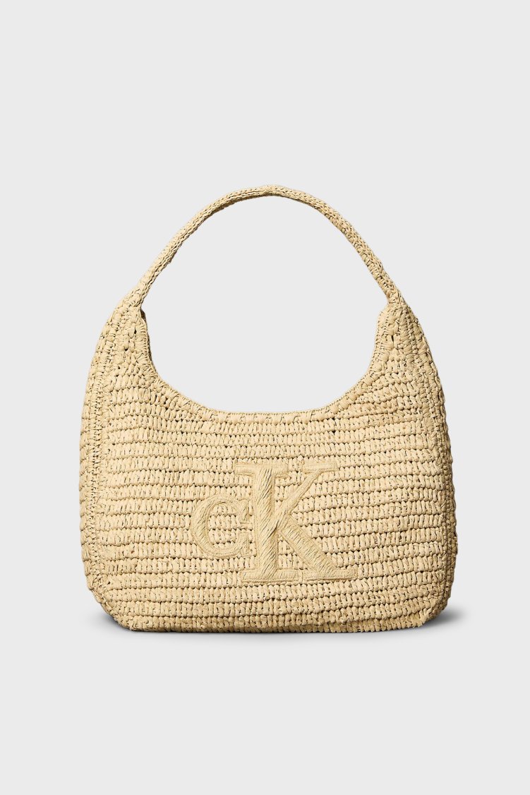 Calvin Klein Omuz Askılı El Örgüsü Large LV04F3448G0EI Bayan Çanta LV04F3448G 0EI BEJ - Calvin Klein