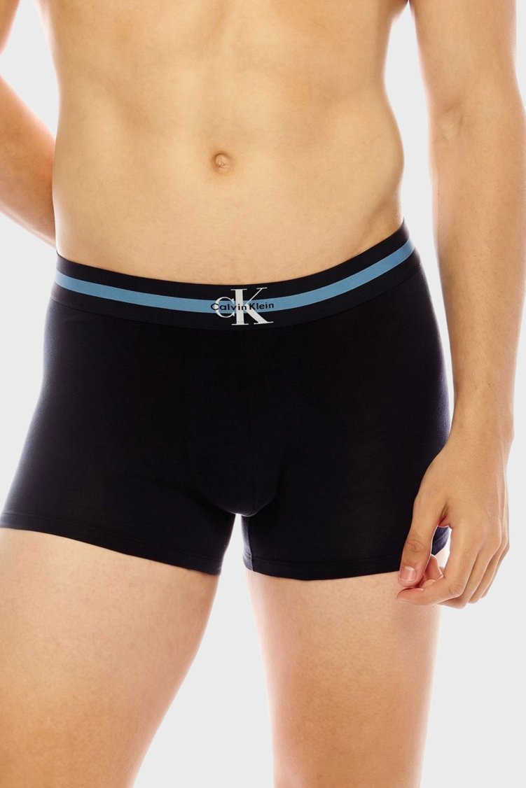 Calvin Klein Pamuklu 3 Pack Erkek Boxer LV00NB4636 NKM Gri-lacivert-mavi - Calvin Klein (1)