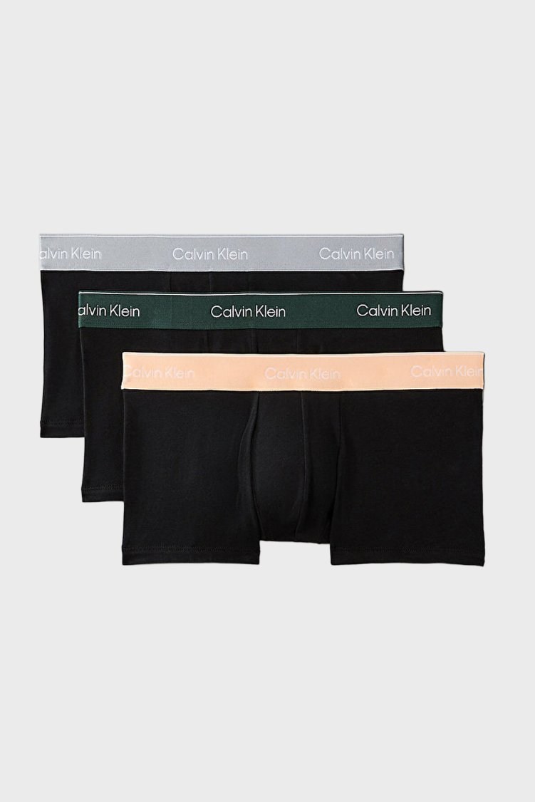Calvin Klein Pamuklu Logolu 3 Pack LV00NB43893ZK Erkek Boxer LV00NB4389 3ZK Siyah - Calvin Klein