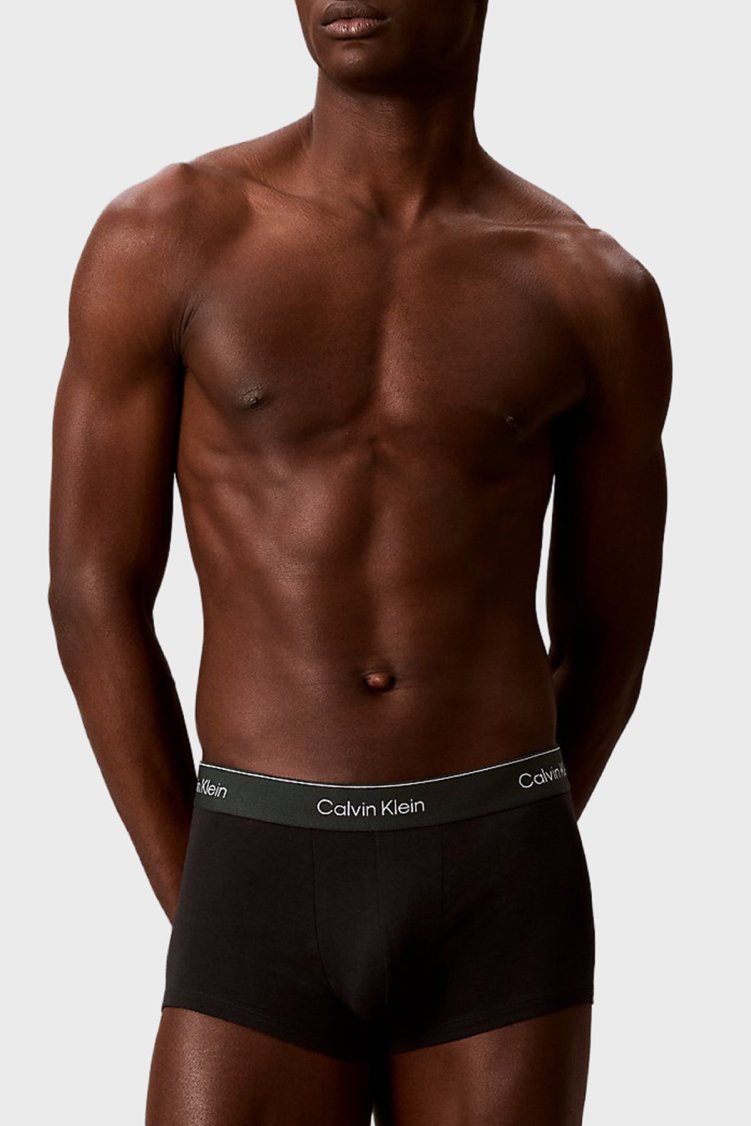 Calvin Klein Pamuklu Logolu 3 Pack LV00NB43893ZK Erkek Boxer LV00NB4389 3ZK Siyah - Calvin Klein (1)