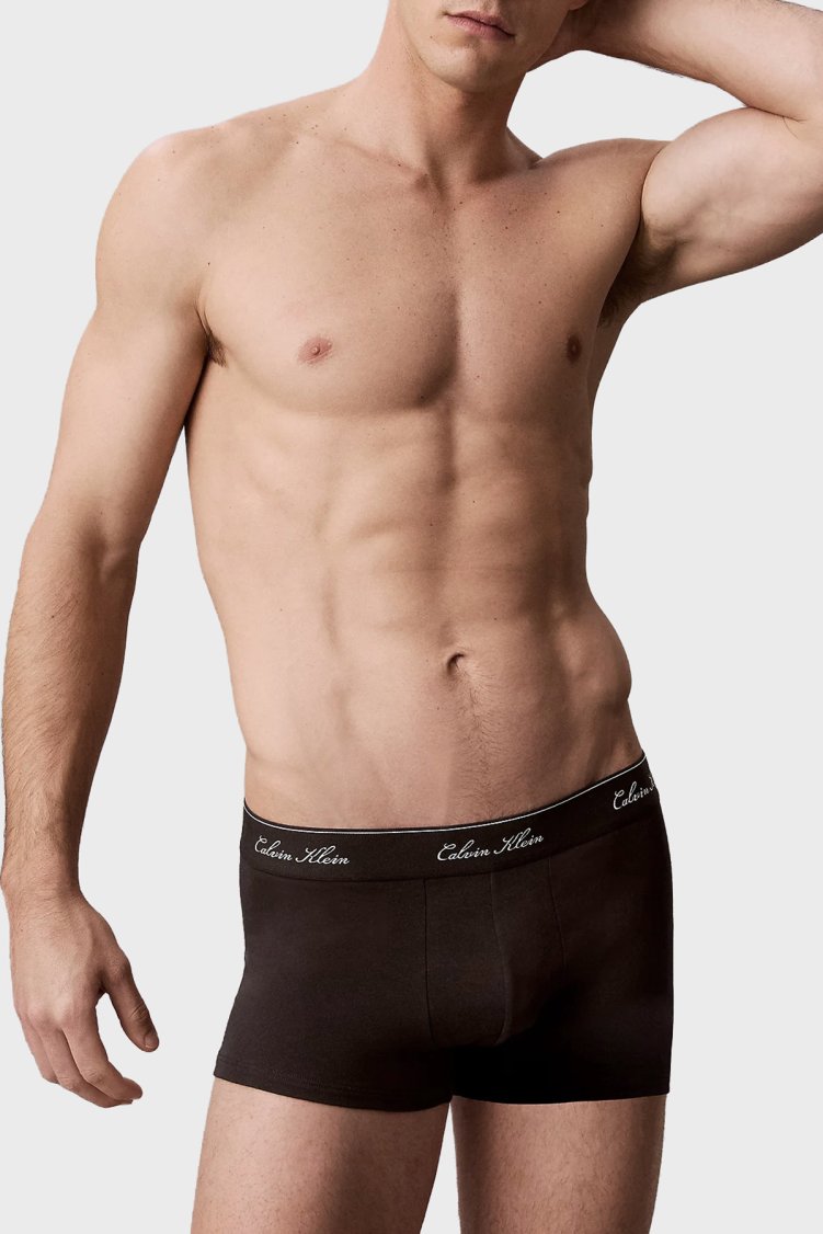 Calvin Klein Pamuklu Logolu 3 Pack LV00NB46074KJ Erkek Boxer LV00NB4607 4KJ Siyah - Calvin Klein (1)