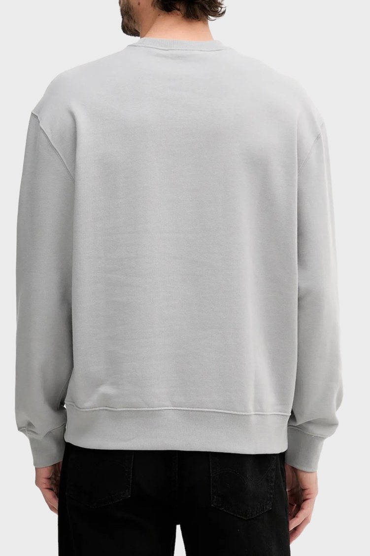 Calvin Klein Pamuklu Regular Fit Bisiklet Yaka Logolu LV04RC273GRO2 Erkek Sweat LV04RC273G RO2 GRİ - Calvin Klein (1)