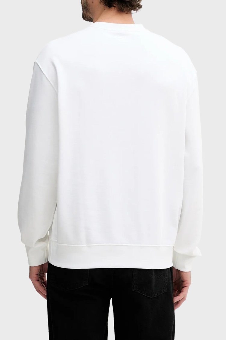 Calvin Klein Pamuklu Regular Fit Bisiklet Yaka Logolu LV04RC273GYAF Erkek Sweat LV04RC273G YAF BEYAZ - Calvin Klein (1)