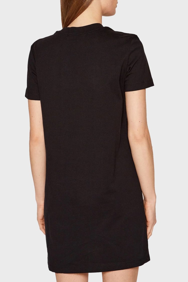 Calvin Klein Pamuklu Regular Fit Bisiklet Yaka Mini Kadın Elbise J20J218862 BEH SİYAH - Calvin Klein (1)