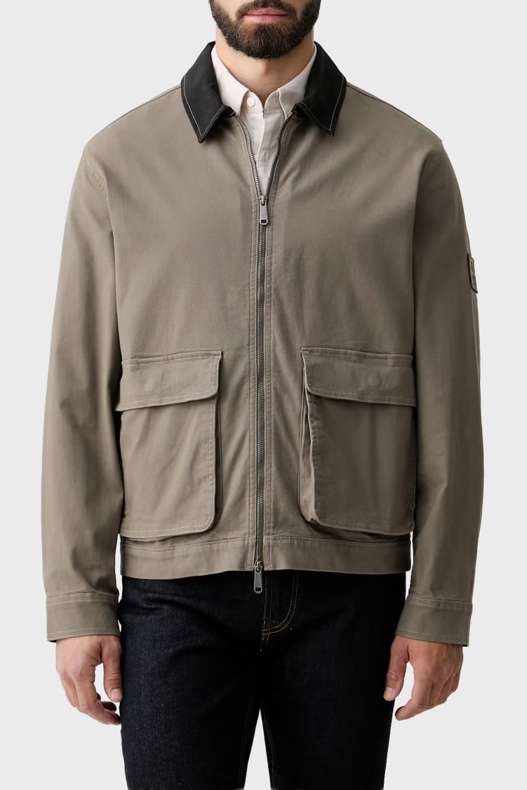 Calvin Klein Pamuklu Regular Fit Klasik Yaka LV04RG400GPAY Erkek Mont LV04RG400G PAY SÜTLÜ KAHVE - Calvin Klein