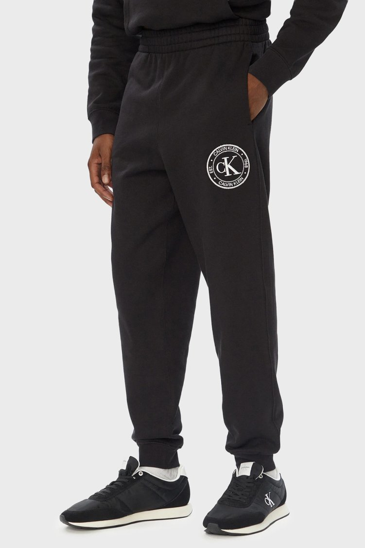 Calvin Klein Pamuklu Regular Fit Lastikli Paça LV04RH240GUB1 Erkek Pantolon LV04RH240G UB1 Siyah - Calvin Klein
