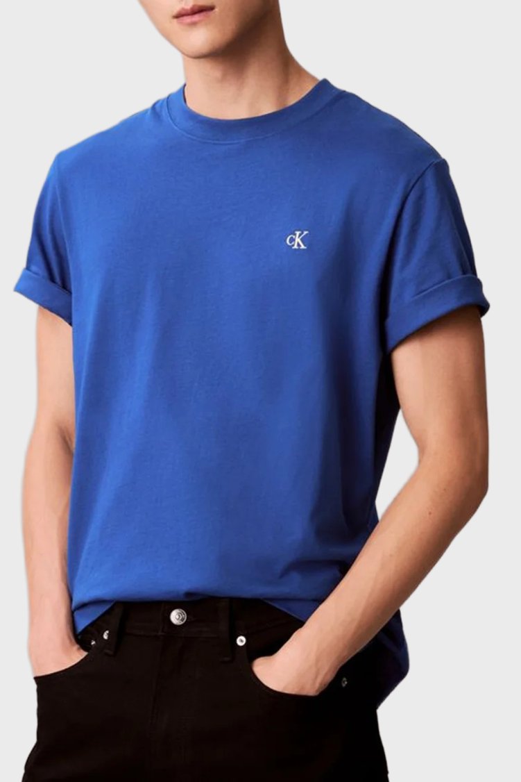 Calvin Klein Pamuklu Regular Fit Logolu Bisiklet Yaka LV04RC275G2IL Erkek T Shirt LV04RC275G 2IL SAKS - Calvin Klein