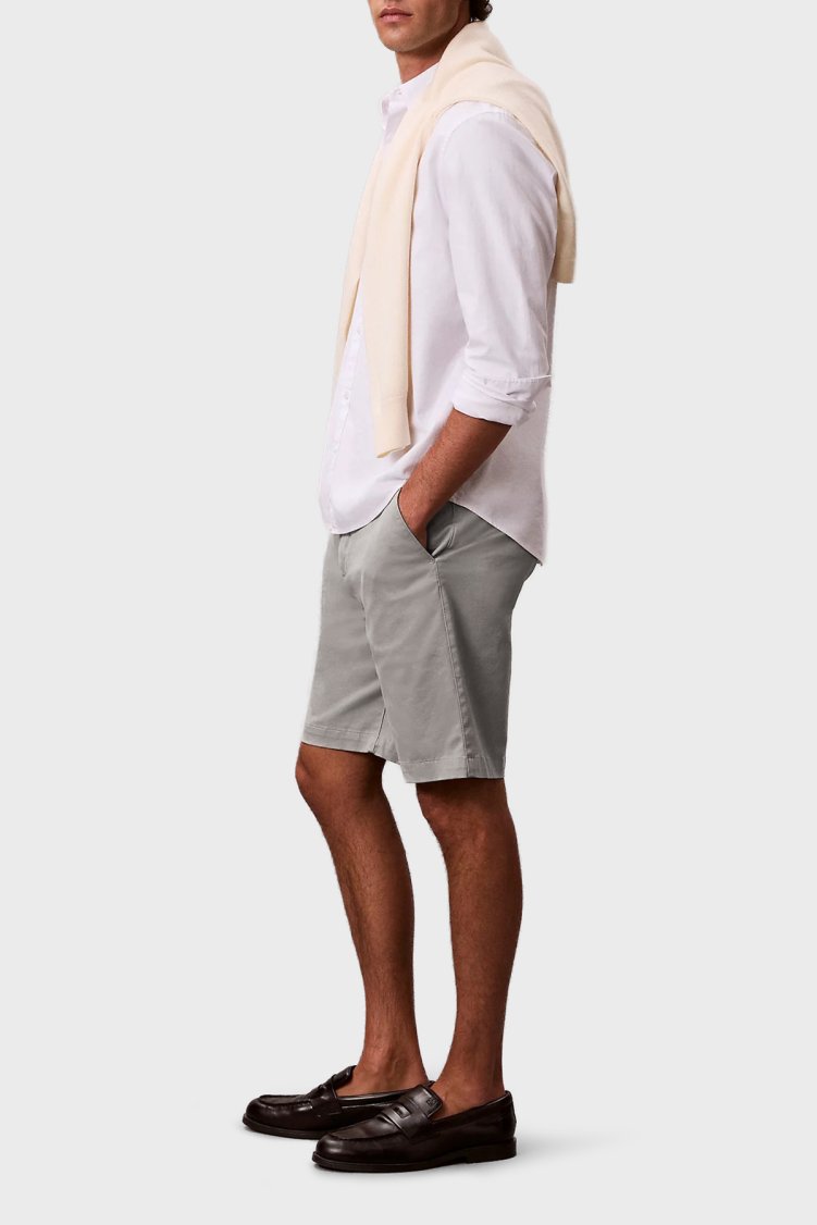 Calvin Klein Pamuklu Regular Fit Normal Bel Chino LV04LB600GRAK Erkek Şort LV04LB600G RAK TOPRAK - Calvin Klein (1)