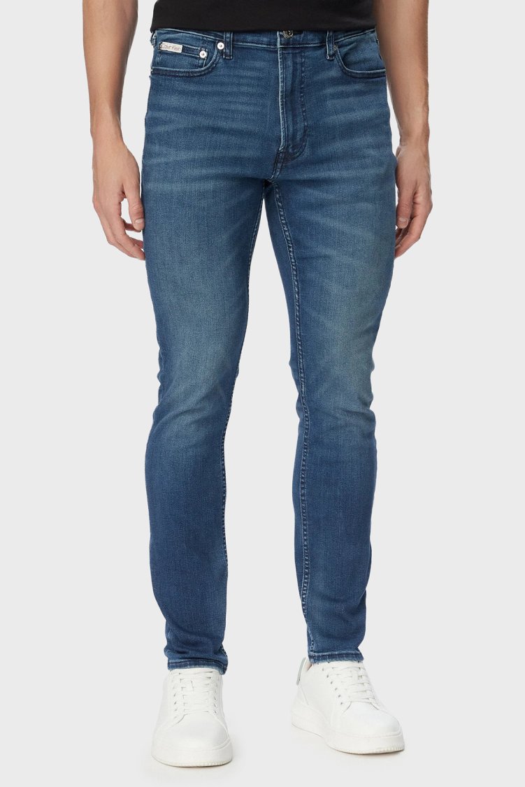 Calvin Klein Pamuklu Slim Fit Normal Bel Jeans LV04RG794GXHM Erkek Kot Pantolon LV04RG794G XHM MAVİ - Calvin Klein