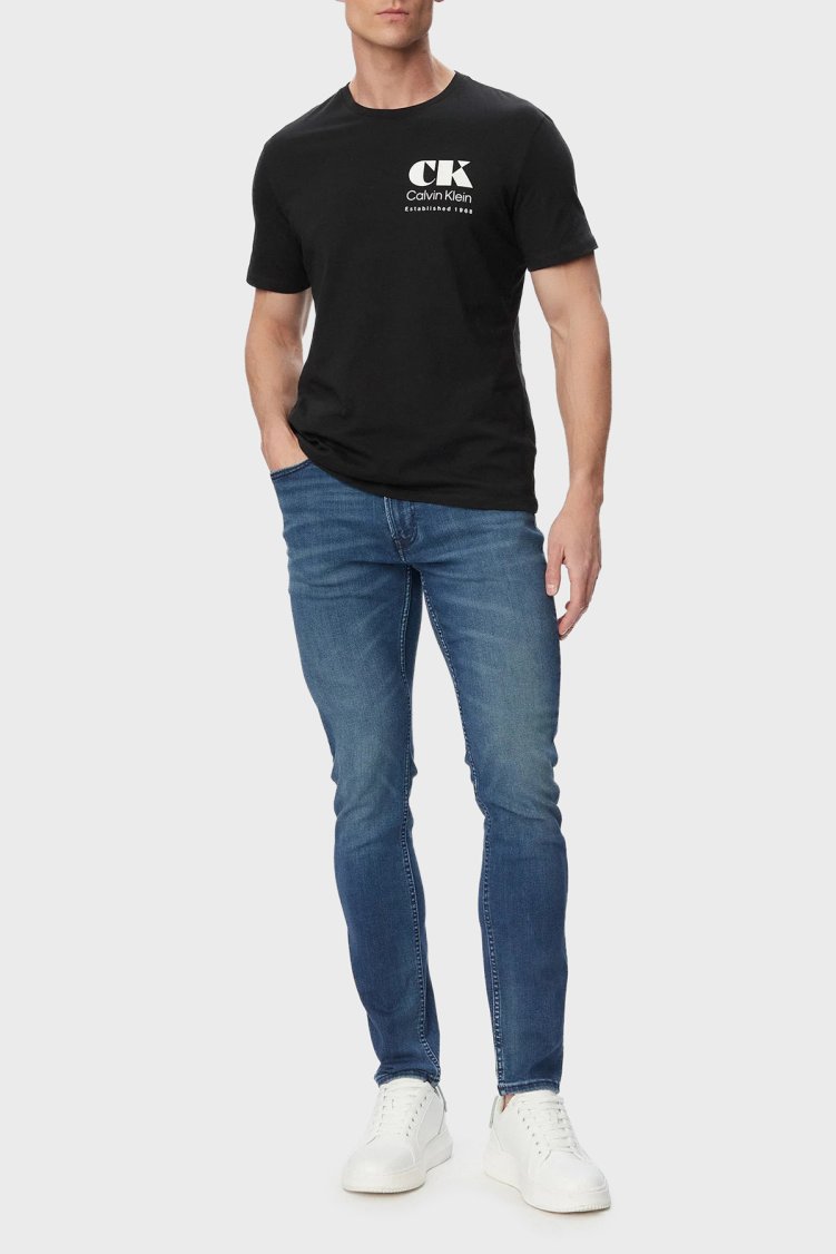 Calvin Klein Pamuklu Slim Fit Normal Bel Jeans LV04RG794GXHM Erkek Kot Pantolon LV04RG794G XHM MAVİ - Calvin Klein (1)