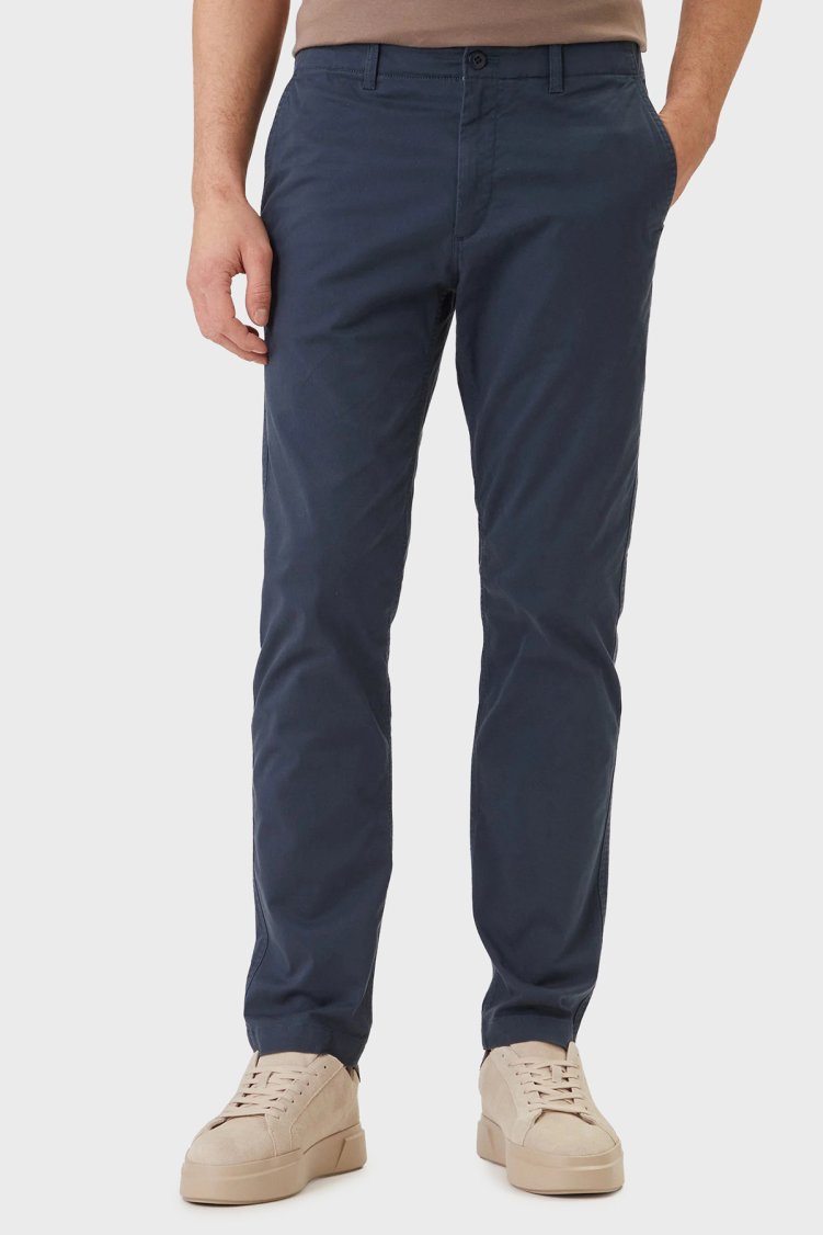 Calvin Klein Pamuklu Slim Fit Normal Bel LV04RF618GPPK Erkek Pantolon LV04RF618G PPK LACİVERT - Calvin Klein
