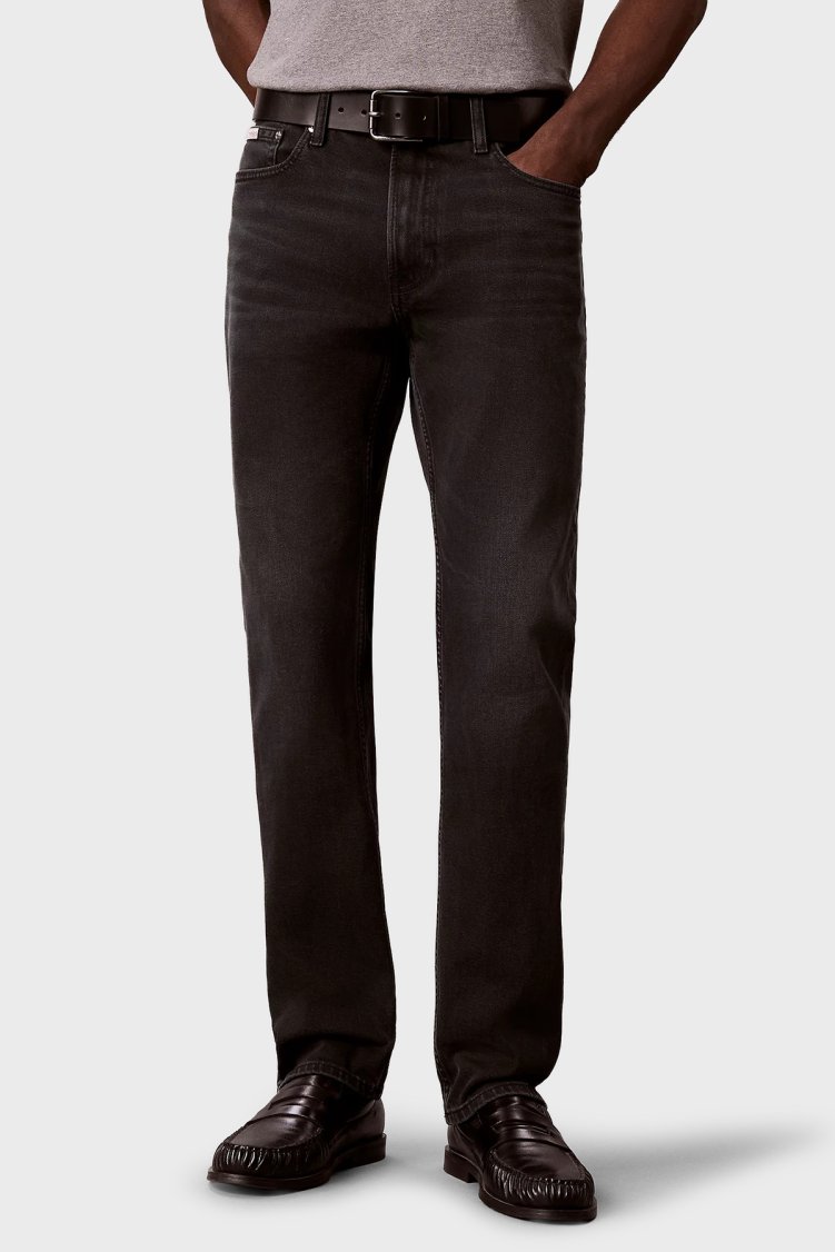 Calvin Klein Pamuklu Slim Fit Orta Bel Dar Paça Jeans LV04RH706G7ZW Erkek Kot Pantolon LV04RH706G 7ZW Siyah - Calvin Klein