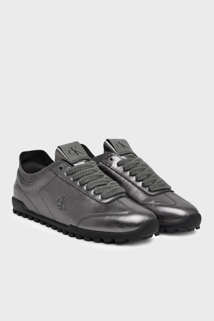 Calvin Klein Parlak Deri Sneaker HW0HW033050IQ Kadın Ayakkabı HW0HW03305 0IQ Gri - Calvin Klein (1)