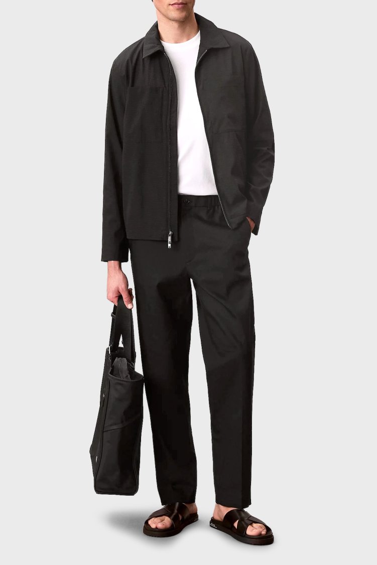 Calvin Klein Regular Fit Göğüs Cepli Fermuarlı LV04LF424GUB1 Erkek Ceket LV04LF424G UB1 SİYAH - Calvin Klein (1)