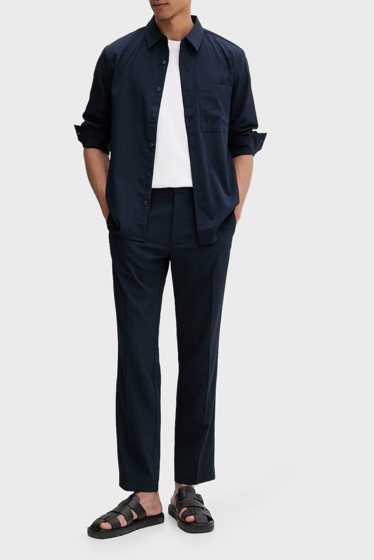 Calvin Klein Regular Fit Göğüs Cepli LV04LF108GCEF Erkek Gömlek LV04LF108G CEF LACİVERT - Calvin Klein (1)