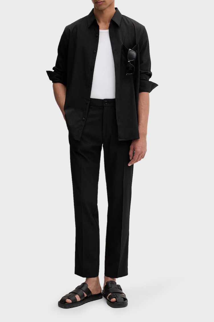 Calvin Klein Regular Fit Göğüs Cepli LV04LF108GUB1 Erkek Gömlek LV04LF108G UB1 SİYAH - Calvin Klein (1)