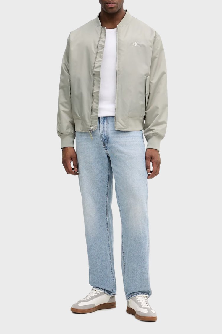 Calvin Klein Regular Fit Kolej Yaka Su itici Bomber LV04RC526G2GB Erkek Ceket LV04RC526G 2GB HAKİ - Calvin Klein (1)