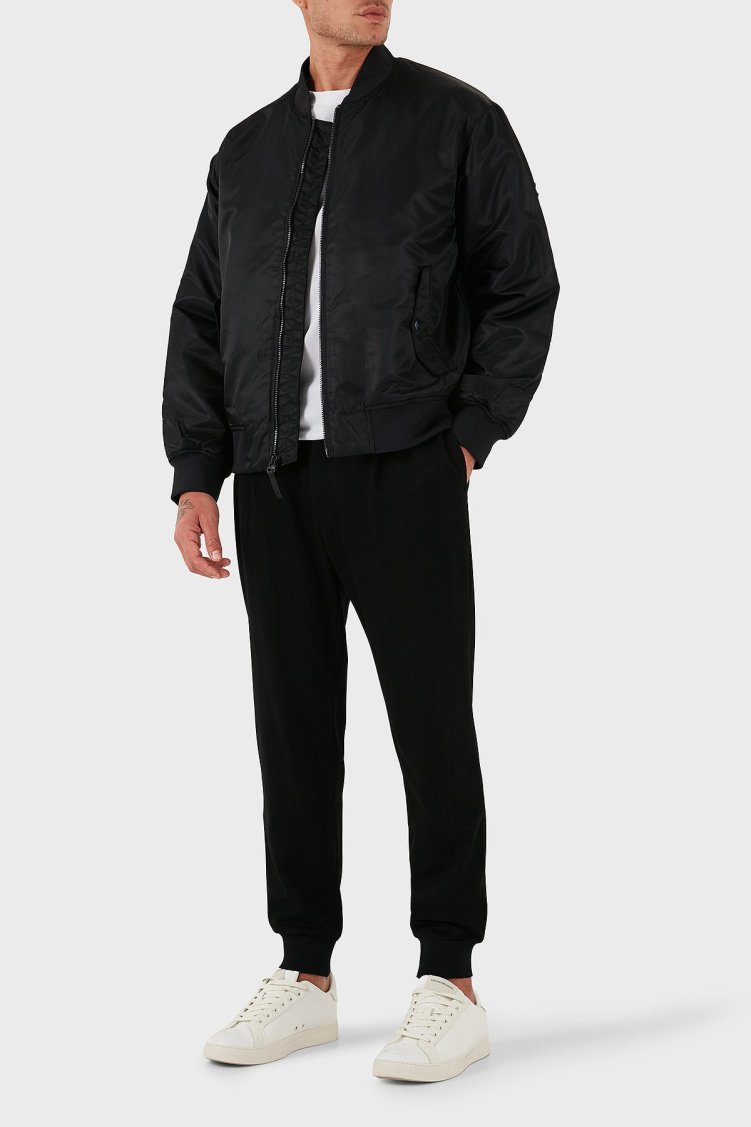 Calvin Klein Regular Fit Kolej Yaka Su İtici Bomber LV04RC526GUB1 Erkek Ceket LV04RC526G UB1 SİYAH - Calvin Klein (1)