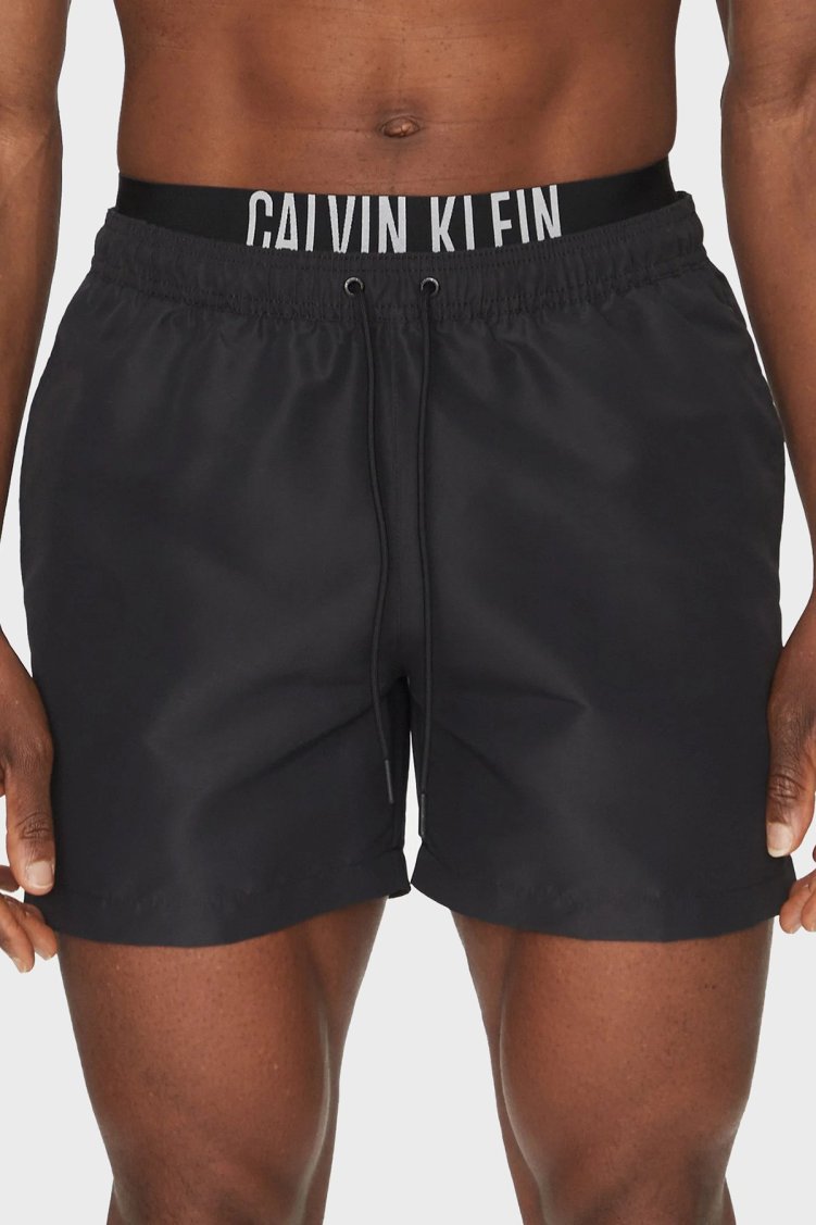 Calvin Klein Regular Fit Logolu KM0KM01093BEH Erkek Mayo Short KM0KM01093 BEH Siyah - Calvin Klein
