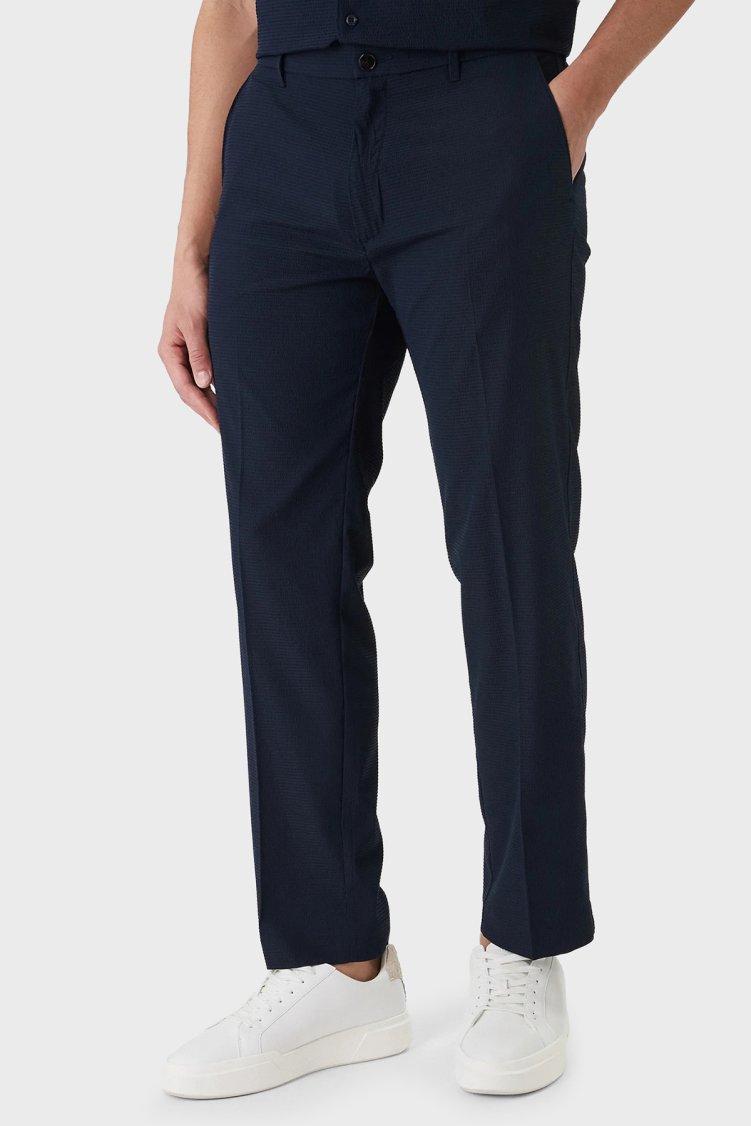 Calvin Klein Regular Fit Normal Bel Düz Paça LV04LF609GCEF Erkek Pantolon LV04LF609G CEF LACİVERT - Calvin Klein