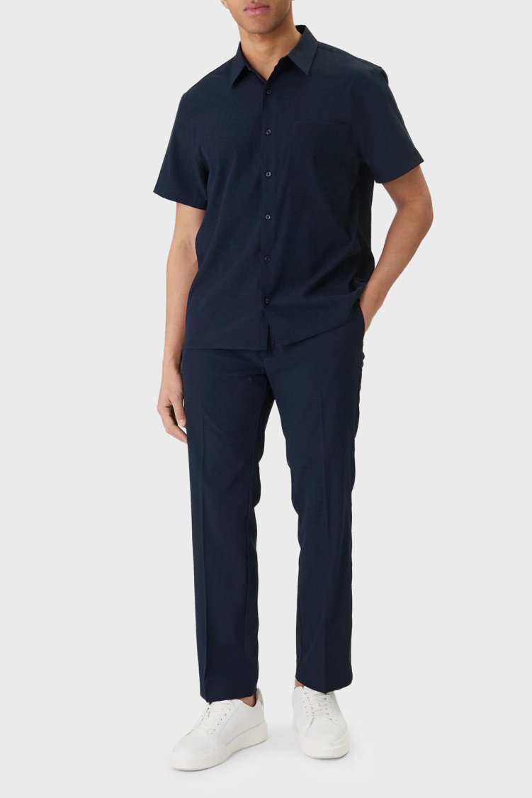 Calvin Klein Regular Fit Normal Bel Düz Paça LV04LF609GCEF Erkek Pantolon LV04LF609G CEF LACİVERT - Calvin Klein (1)