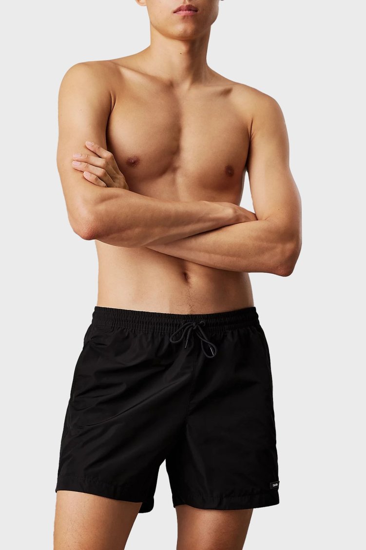 Calvin Klein Regular Fit Normal Bel Hızlı Kuruyan KM0KM01111BEH Erkek Mayo Short KM0KM01111 BEH Siyah - Calvin Klein